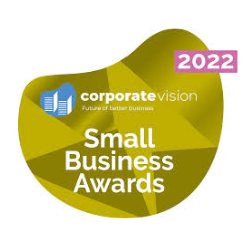 Corporate Vision Small Business Awards 2022 badge.