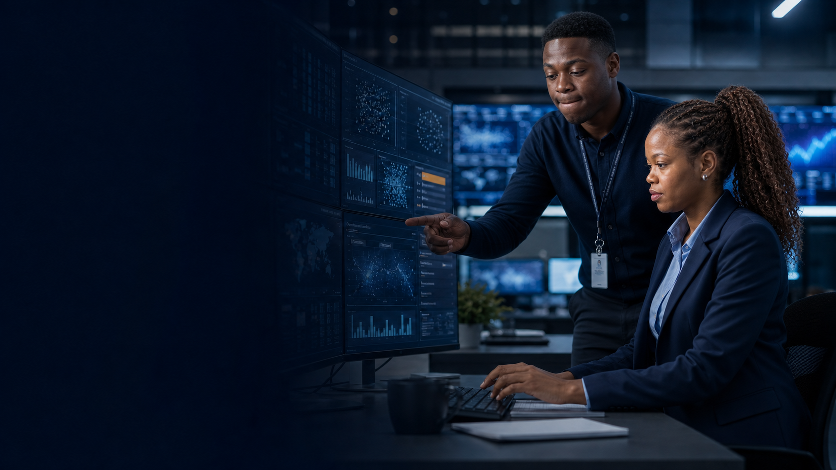 Cybersecurity practitioners monitoring organisational exposure